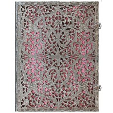 Блокнот Paperblanks Серебряная Филигрань A4, Линия, Розовый Блокнот Paperblanks Серебряная Филигрань A4, Линия, Розовый