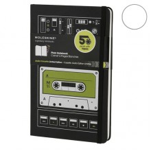 Блокнот Moleskine Audiocassette A5 Чистые листы Черный Блокнот Moleskine Audiocassette A5 Чистые листы Черный