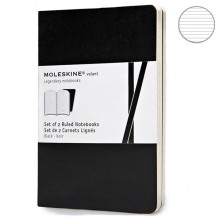 Набор блокнотов Moleskine Volant маленьких черных QP711BK Набор блокнотов Moleskine Volant маленьких черных QP711BK