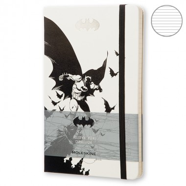 Блокнот Moleskine Batman средний белый LEBA01QP060