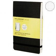 Записная Книжка Moleskine reporter A6 Клетка Черная Мягкая Обложка Записная Книжка Moleskine reporter A6 Клетка Черная Мягкая Обложка