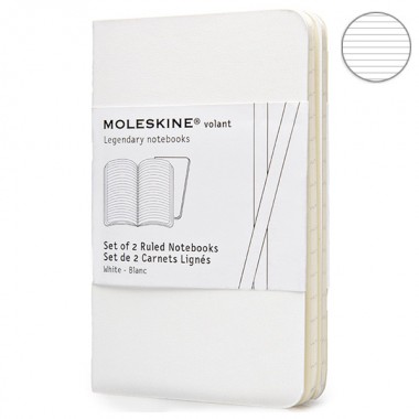 Набор блокнотов Moleskine Volant мини белых QP701WH