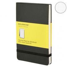 Записная Книжка Moleskine reporter A6 Клетка Черная Твердая Обложка Записная Книжка Moleskine reporter A6 Клетка Черная Твердая Обложка