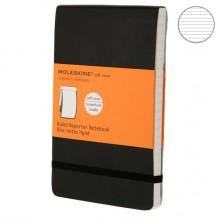 Записная Книжка Moleskine reporter A6 Линия Черная Мягкая Обложка Записная Книжка Moleskine reporter A6 Линия Черная Мягкая Обложка