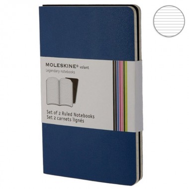 Набор блокнотов Moleskine Volant маленьких синих QP711B12