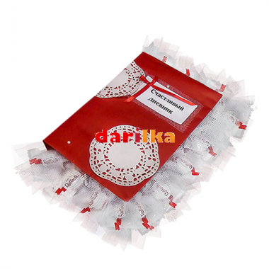 Букет из конфет Счастливый дневник красный