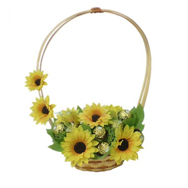 Букет из конфет "Подсолнухи"