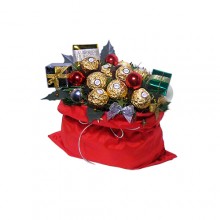Новогодний букет из конфет Мешок сладостей Новогодний букет из конфет Мешок сладостей