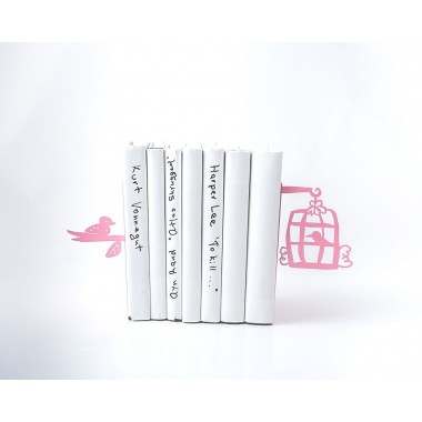 Держатели для книг Клетка с птицами (розовая)