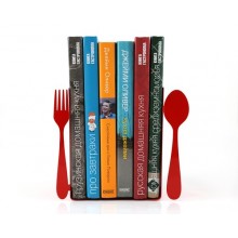 Держатели для книг Вилка и ложка (красный) Держатели для книг Вилка и ложка (красный)