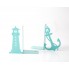 Держатели для книг Маяк и якорь (бирюзовый)
