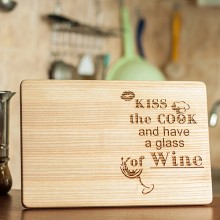 Разделочная доска Kiss, cook and wine Разделочная доска Kiss, cook and wine