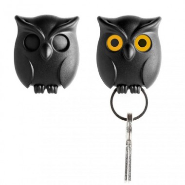 Ключница настенная Night Owl Qualy Черная