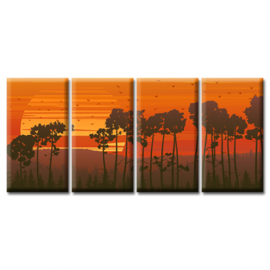 Картины на холсте Glozis Модульная Картина Glozis Sunset