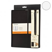 Подарочный набор Moleskine (блокнот средний + ручка) BUNDLELGBLK Подарочный набор Moleskine (блокнот средний + ручка) BUNDLELGBLK