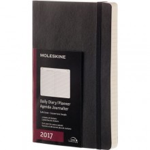 Ежедневник Moleskine 2017 средний A5 черный мягкий