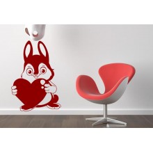 Интерьерная наклейка Влюбленный кролик Интерьерная наклейка Влюбленный кролик