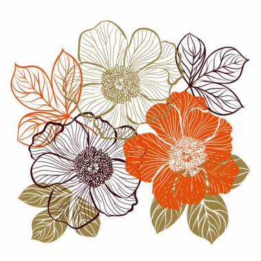 Наклейки интерьерные Glozis Виниловая Наклейка Glozis Bouquet