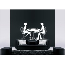 Интерьерная наклейка Влюбленные В Кафе Интерьерная наклейка Влюбленные В Кафе