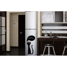 Голодный Кот - наклейка на холодильник