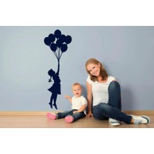 Интерьерная наклейка Девочка с Шариками Интерьерная наклейка Девочка с Шариками