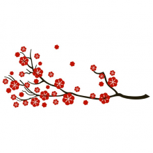 Наклейки интерьерные Glozis Виниловая Наклейка Glozis Sakura Наклейки интерьерные Glozis Виниловая Наклейка Glozis Sakura