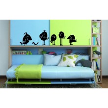 Интерьерная наклейка Воробьи Интерьерная наклейка Воробьи