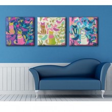 Картины на холсте Glozis Модульная Картина Glozis Cats Картины на холсте Glozis Модульная Картина Glozis Cats
