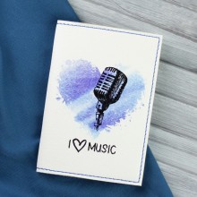 Обложка для паспорта "I love music" + блокнотик Обложка для паспорта "I love music" + блокнотик