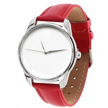 Часы наручные "Минимализм" красный