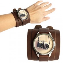 Часы наручные "Фотоаппарат" широкий ремешок