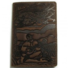 Обложка для паспорта Козак Мамай кожаная Обложка для паспорта Козак Мамай кожаная