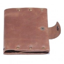 Кожаный кошелек на заклепках Turtle с отделением для мелочи хаки Кожаный кошелек на заклепках Turtle с отделением для мелочи хаки