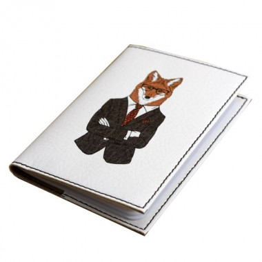 Обложка для паспорта "Hipster: Лис" + блокнотик