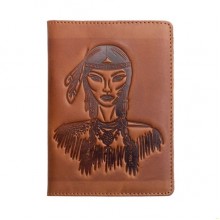 Кожаная обложка для паспорта Turtle, Индианка, коричневый Кожаная обложка для паспорта Turtle, Индианка, коричневый