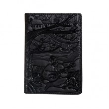 Кожаная обложка для паспорта Turtle, Казак Мамай, темно-синий Кожаная обложка для паспорта Turtle, Казак Мамай, темно-синий