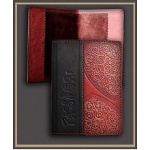 Обложка для паспорта кожаная "Сердце" 809-33-07 Обложка для паспорта кожаная "Сердце" 809-33-07