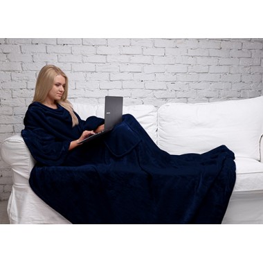 Плед с рукавами и карманчиком