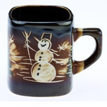 Чашка Cнеговик с елками Чашка Cнеговик с елками