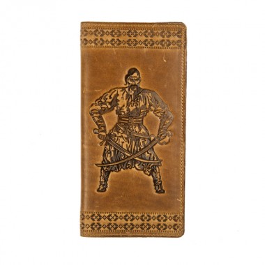 Кожаное портмоне для денег Turtle, Казак, винтажный хаки