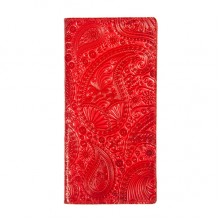 Кожаное портмоне для денег Turtle, Восточный узор, красный Кожаное портмоне для денег Turtle, Восточный узор, красный