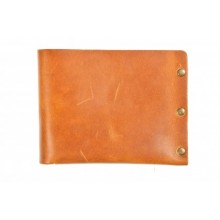 Кожаный кошелек на заклепках Turtle, винтажный рыжий Кожаный кошелек на заклепках Turtle, винтажный рыжий