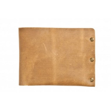 Кожаный кошелек на заклепках Turtle, винтажный хаки