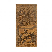 Кожаное портмоне для денег Turtle, Казак Мамай, винтажный хаки Кожаное портмоне для денег Turtle, Казак Мамай, винтажный хаки