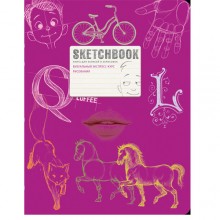 Скетчбук Книга для записей и зарисовок малиновая Скетчбук Книга для записей и зарисовок малиновая