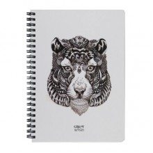 Скетчбук Crazy Sketches - Tiger (S) на пружине Скетчбук Crazy Sketches - Tiger (S) на пружине