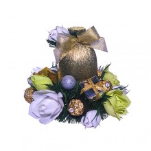 Новогодний букет из конфет Колокольчик