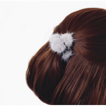 Резинка для волос с натуральным мехом норки. Серый. Резинка для волос с натуральным мехом норки. Серый.