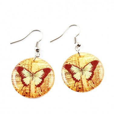 Серьги "Бабочки винтажные"