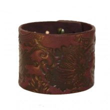 Кожаный браслет Цветок папоротника Кожаный браслет Цветок папоротника